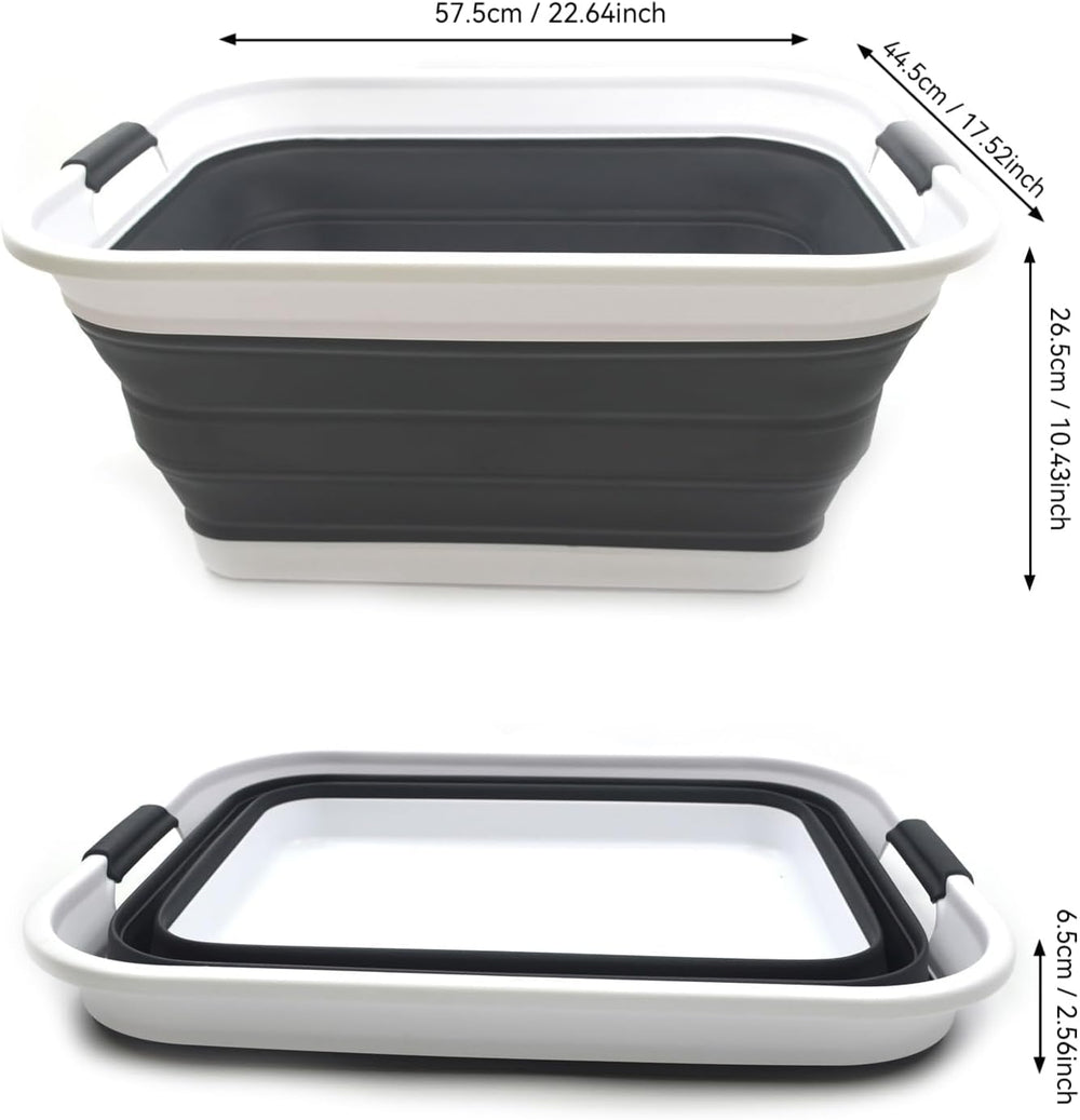 SAMMART 42L(11 gallon) Collapsible Plastic Laundry Basket-Foldable Pop Up Sto...