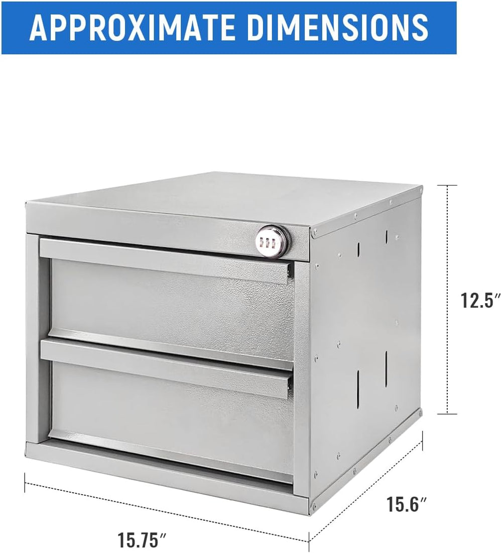 AA Products Model DW-1650 2 Tiers Drawer Cabinet with Password Lock Designed ...
