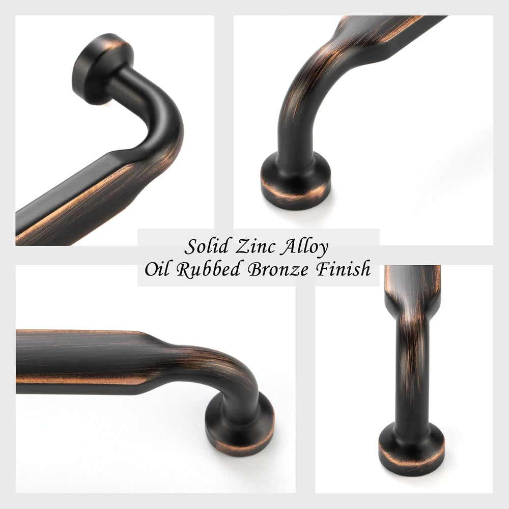 3 Inch Oil Rubbed Bronze Cabinet Pulls 10 Pack, Footed Handles P2302