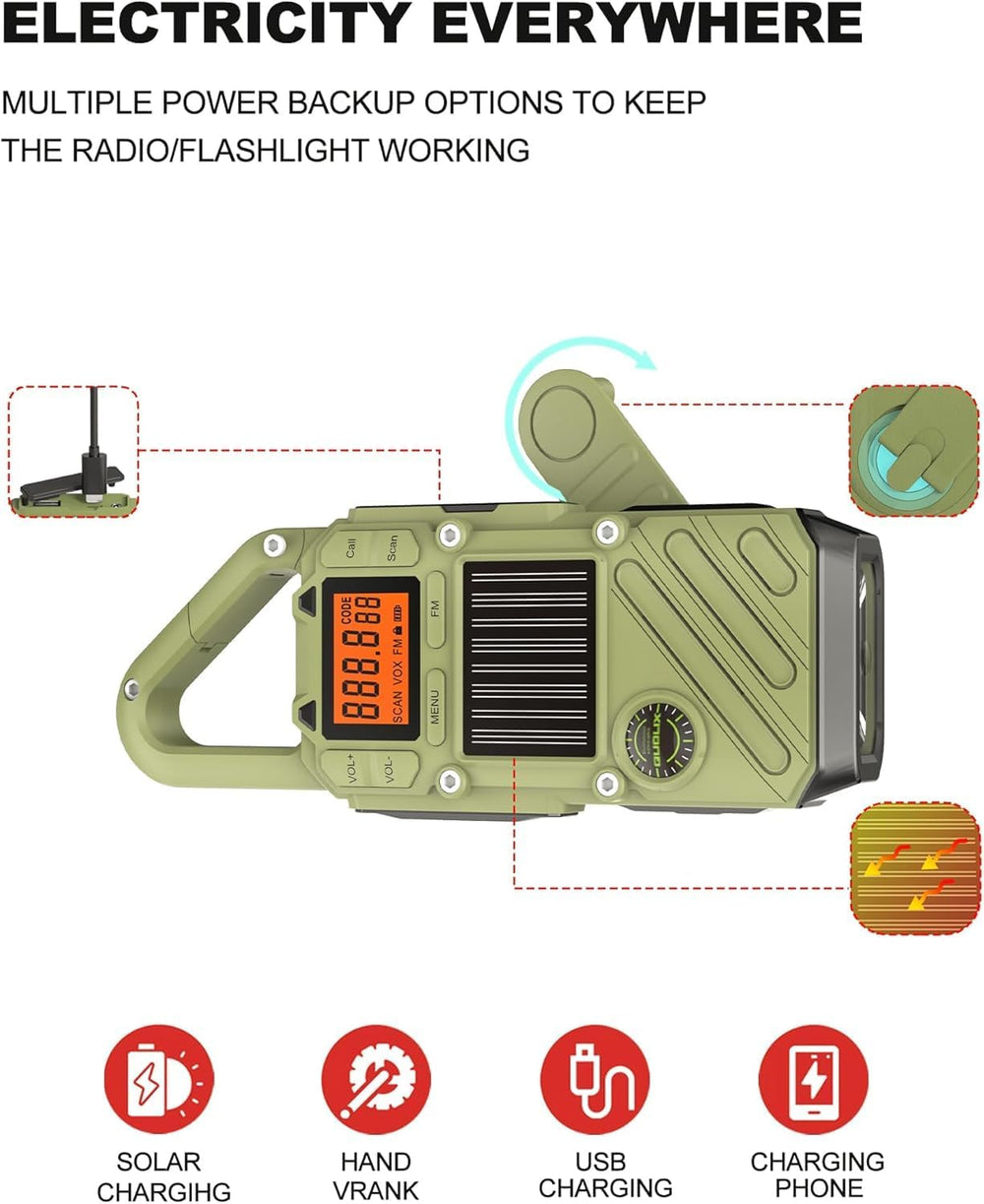 Walkie Talkies Long Range for Adults, Emergency Heavy Duty 2 Way Radio with F...