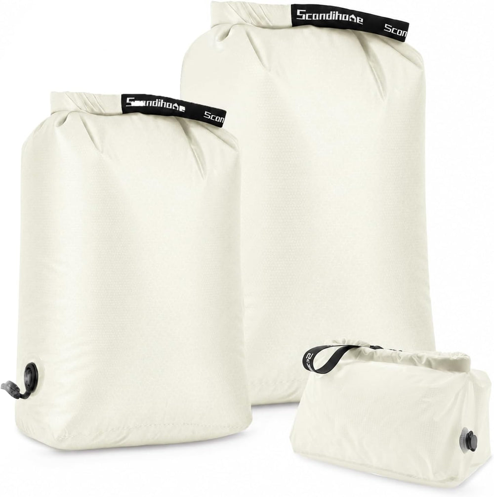 Travel Compression Laundry Bag, Pump-Free Vacuum Space Saver Bag for Dirty Cl...