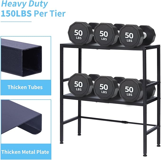 2-Tier Expandable Metal Storage Shelves, 150LBS Heavy Duty Shelving Units and