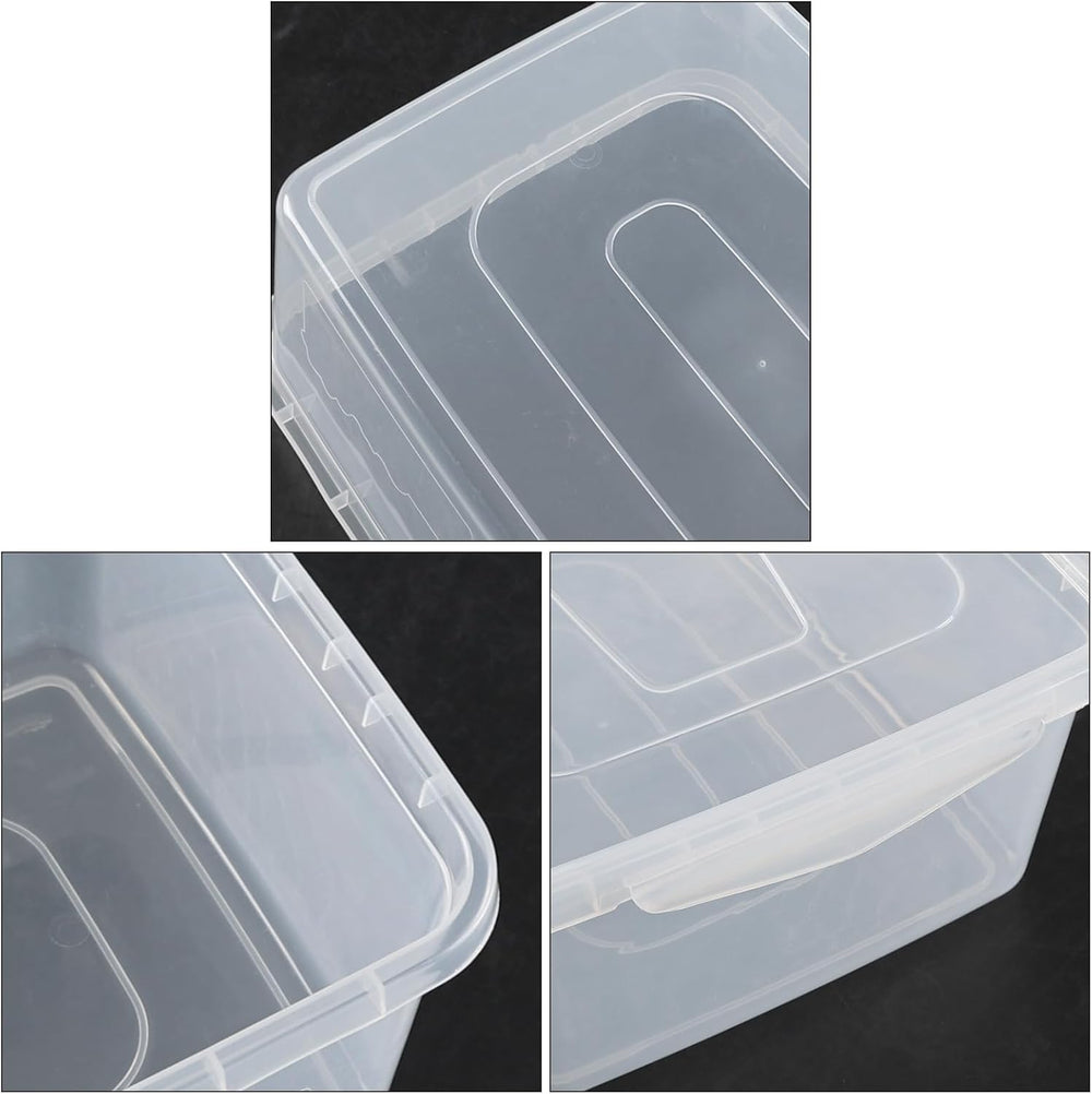 2 Packs 16 L Pizza Dough Proofing Box with Latching Lid, Clear
