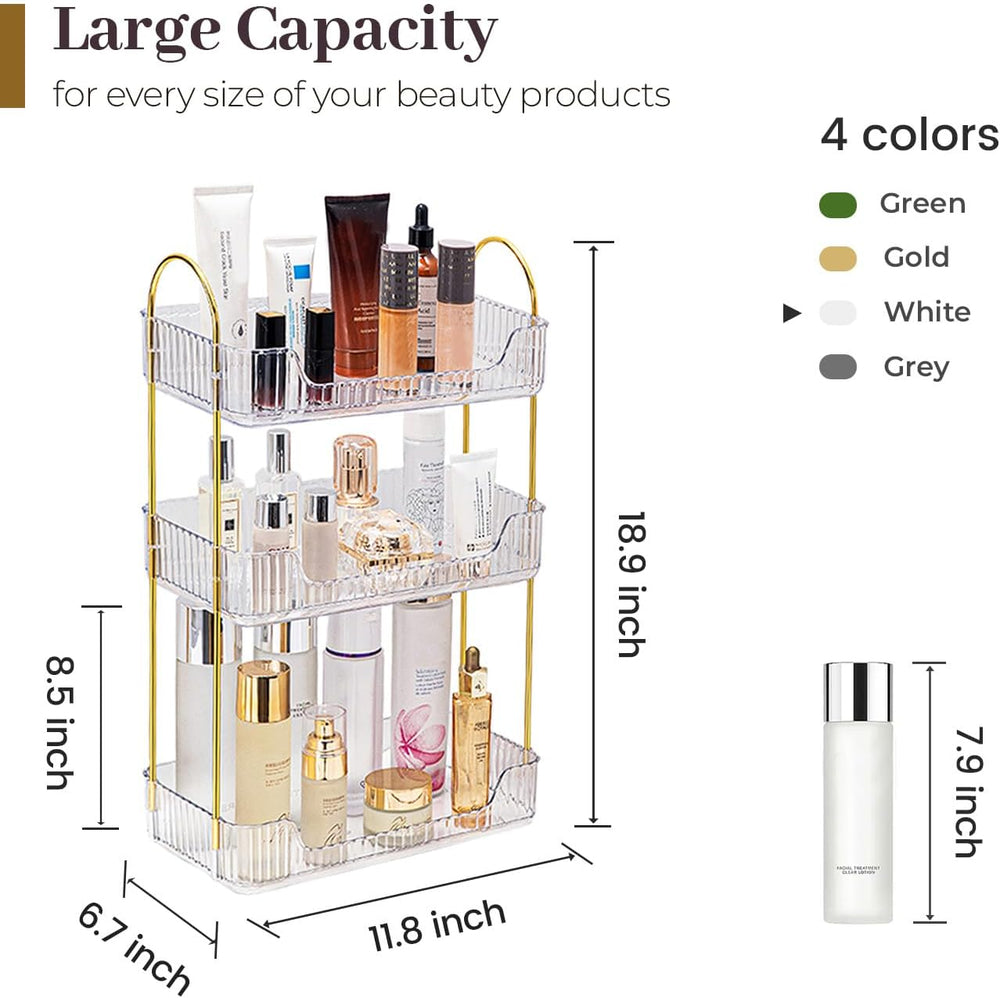 Aveniee Bathroom Counter Organizer, 3 Tier Perfume Skin Care Countertop Stora...