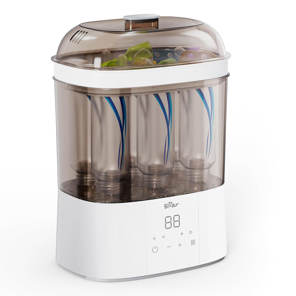 Bear Bottle Sterilizer and Dryer, 2-Layer Electric Steam Sanitizer