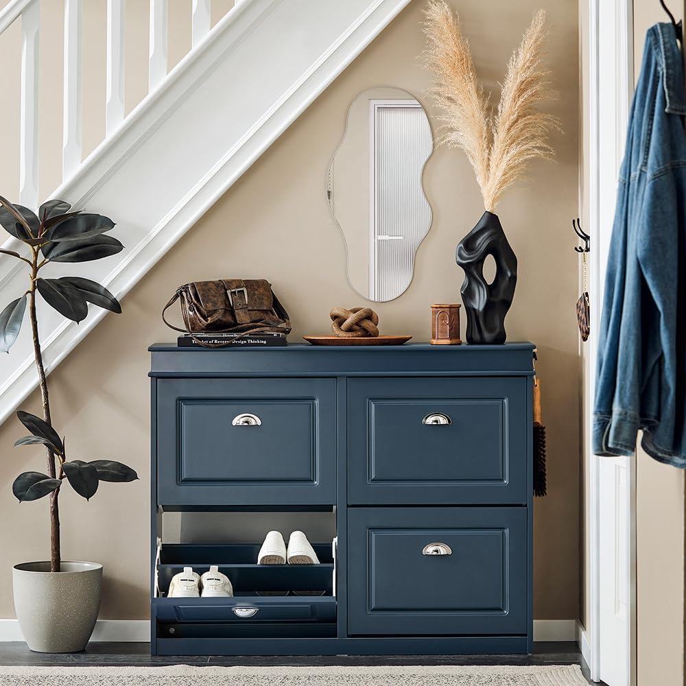 Haotian Shoe Cabinet with 4 Flip Drawers