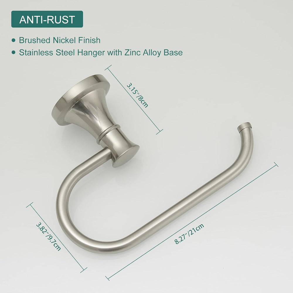 Hoimpro Toilet Paper Holder Towel Ring Set, Wall Mount Brushed Nickel