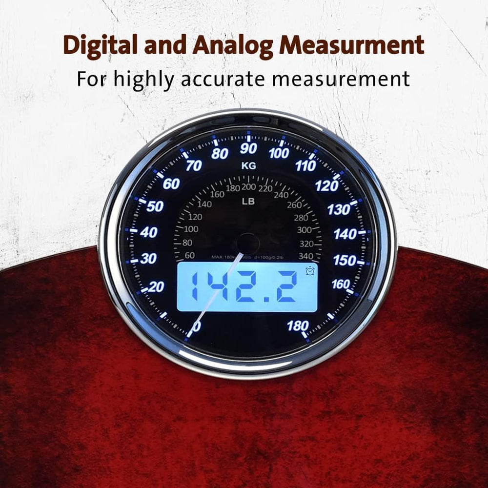 2-in-1 Digital & Analog Bathroom Scale, 400 lbs, Large Display