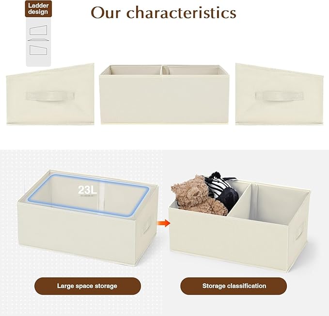 DIMJ Closet Storage Bins, 8 Pack Storage Baskets