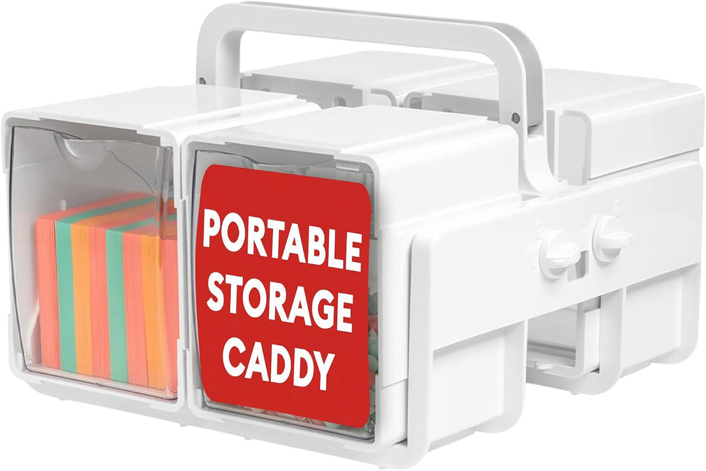 Deflecto Stackable Tilt Bin Caddy – Portable Tilt Bins Storage Organizer for ...