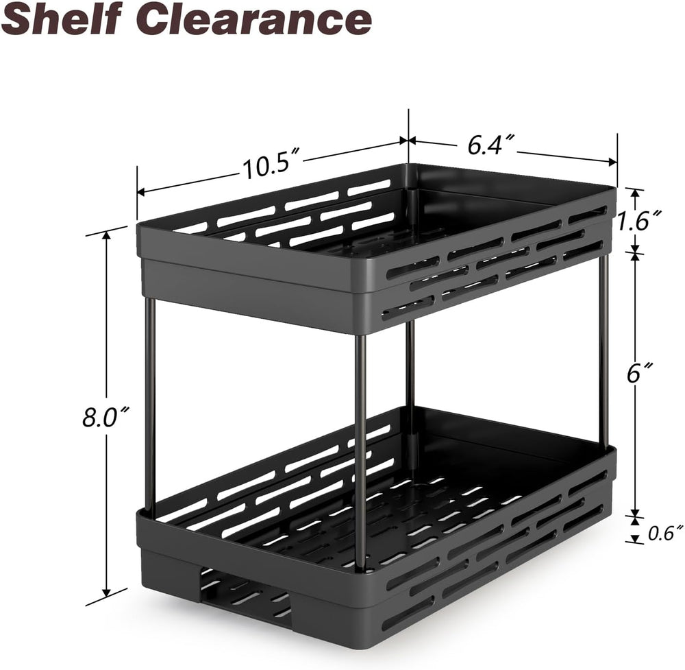 Pull Out Spice Rack Organizer for Cabinet, 2 Pack Widen Slide Out Spice Racks...