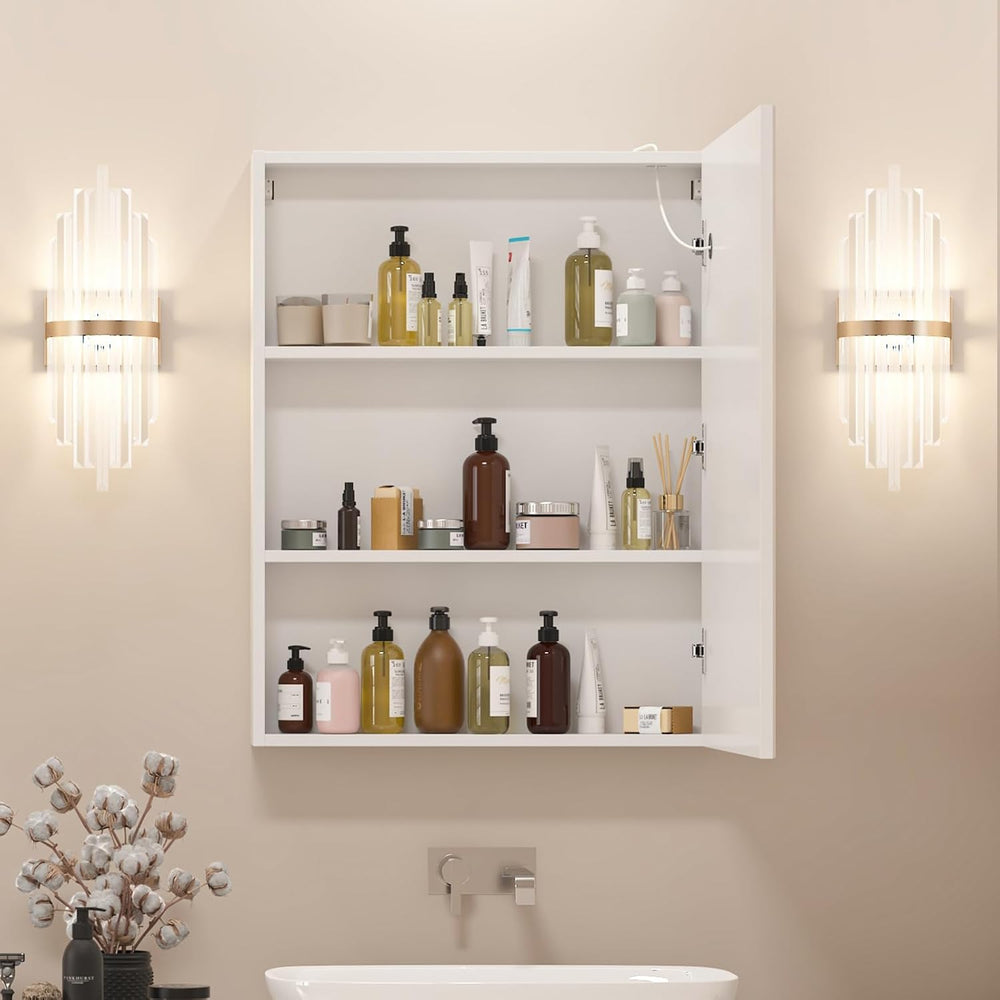 Led Medicine Cabinet,Lighted Medicine Cabinet with Mirror Wall Mounted