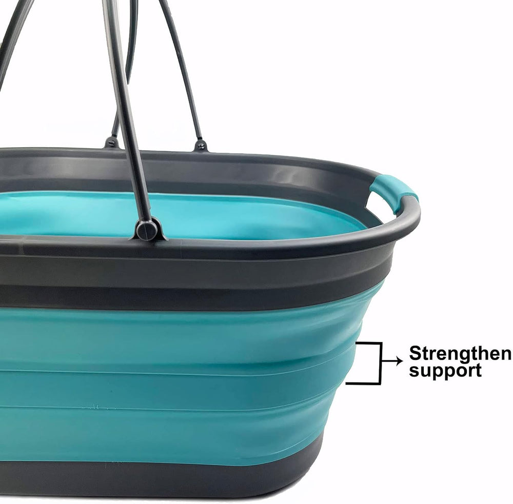 SAMMART 38L (10 Gallons) Collapsible Plastic Laundry Basket - Foldable Storag...