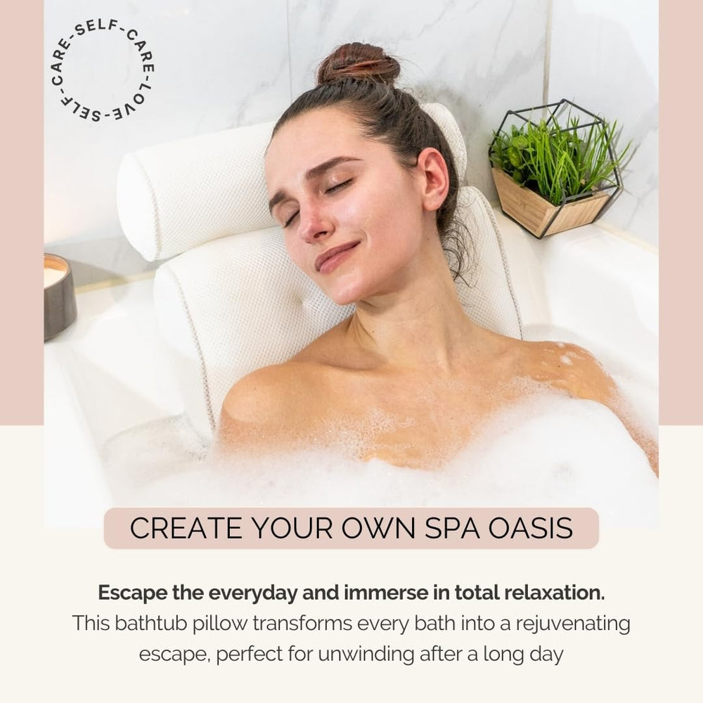 Bathtub Pillow for Neck and Shoulder - Spa Bath Pillows for Tub Neck and Back...