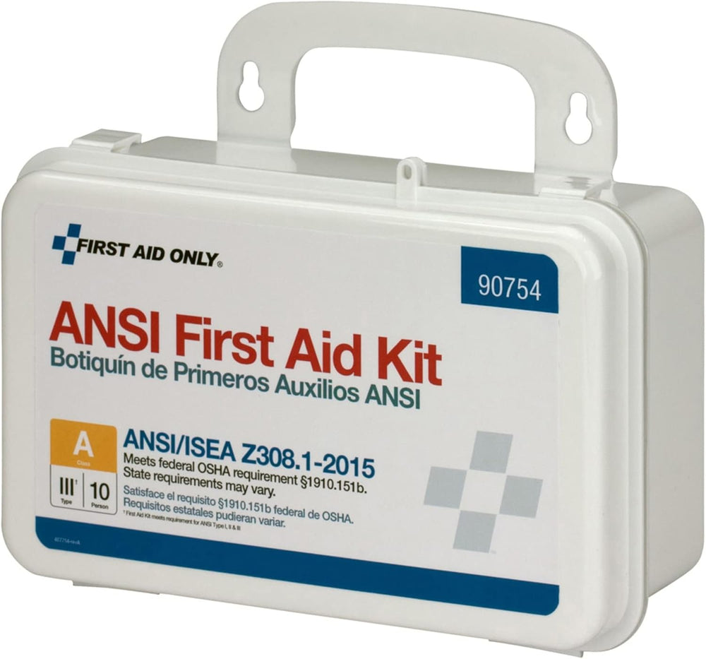 First Aid Only 90754 Bulk ANSI A 10-Person Emergency First Aid Kit for Home, ...