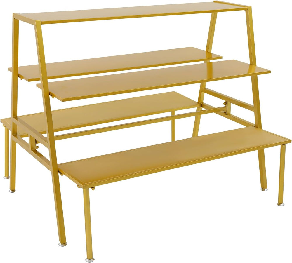 Metal Shoe Handbag Display Stand, 3 Tier Heavy Duty Double-Sided Display Tabl...