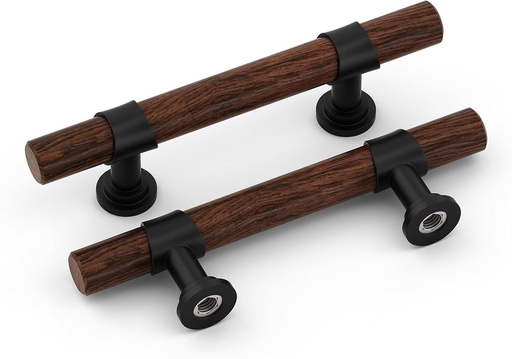 homdiy 10 Pack 3 Inch Hole Center Wood Cabinet Pulls Black Cabinet Handles