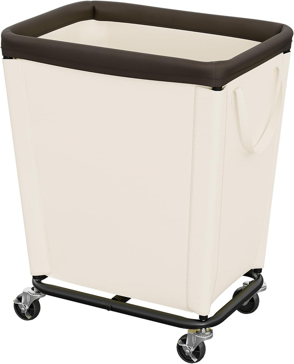 StorageWorks Laundry Hamper with Wheels, 210L Rolling Beige Basket