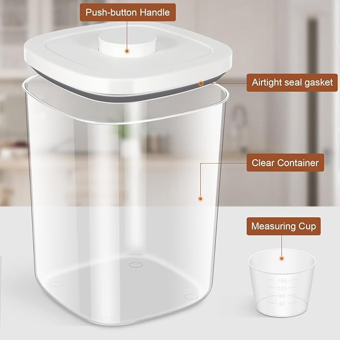 Airtight Rice Container 25 Lbs, Dry Food Holder