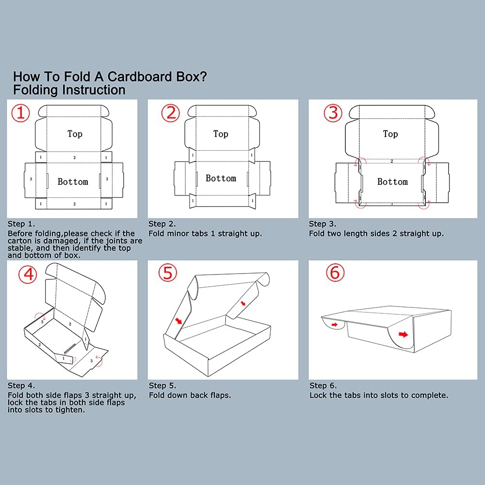 HORLIMER 12x9x4 inches Shipping Boxes Set of 20, White Corrugated Cardboard B...