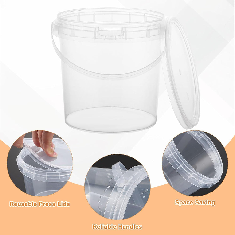 AKOLAFE 30Pack 32oz Deli Containers with Lids Deli Cups 32 oz Soup Containers...