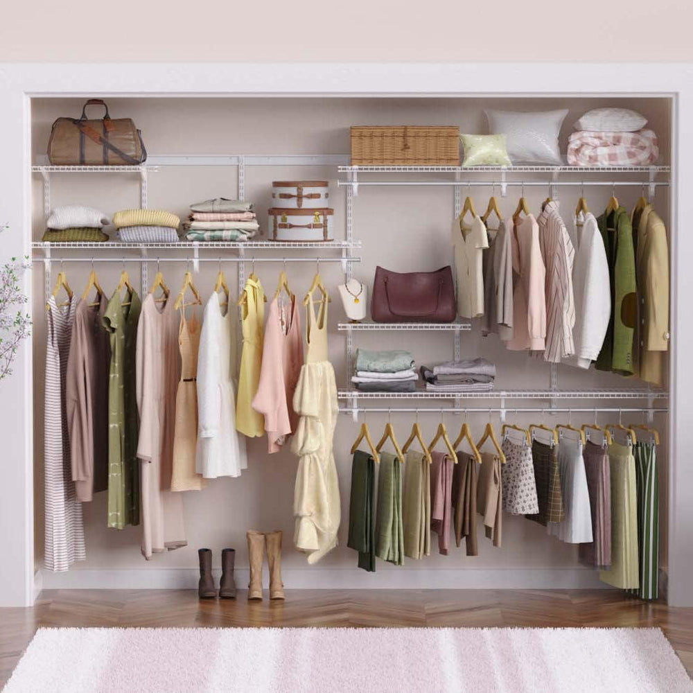 ClosetMaid ShelfTrack Wire Closet Organizer System, Adjustable from 7 to 10 F...