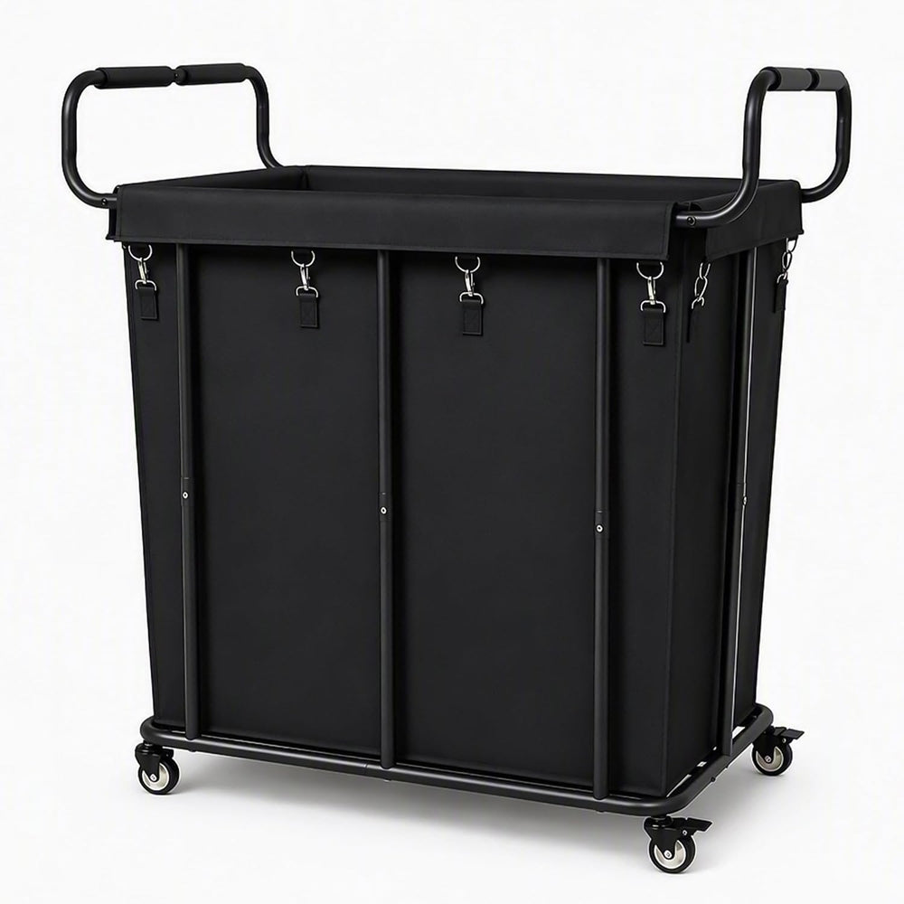 360L Laundry Hamper Cart with Wheels, Large Detachable Clothes Basket ﻿