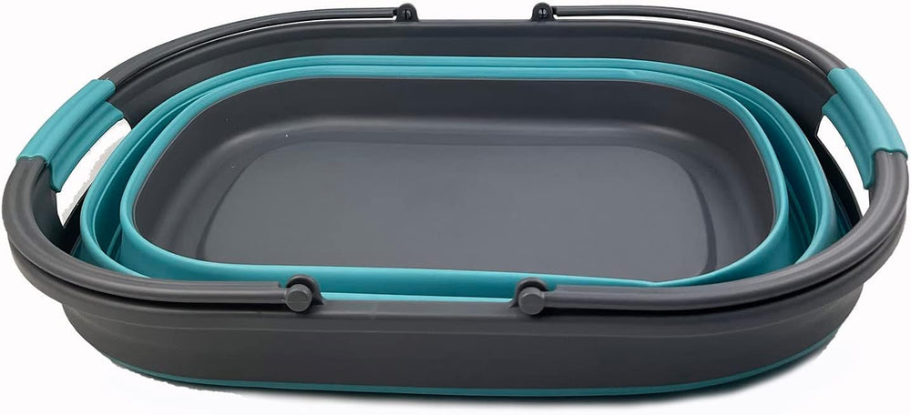 SAMMART 38L (10 Gallons) Collapsible Plastic Laundry Basket - Foldable Storag...