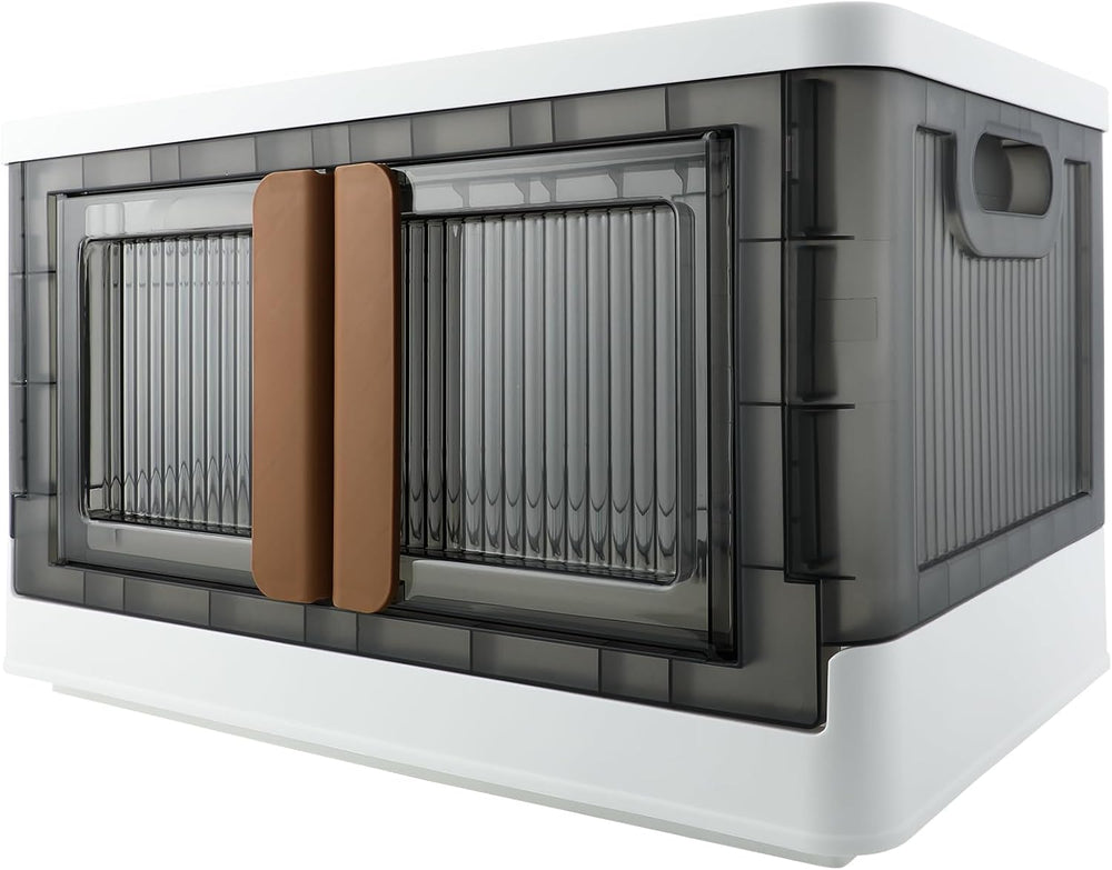 Storage Box, Cabinet with Lids, 8.4 Gallon (32L) Capacity, With Double Door a...