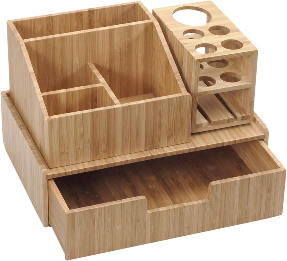 MobileVision Bamboo Makeup Organizer Complete Combo Which INCLUDES: 5 Section...