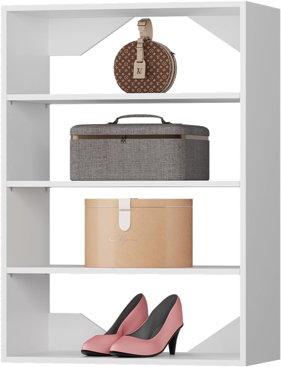 Short Tower Closet Unit, Modular Closet System, Wood Closet System Organizer ...