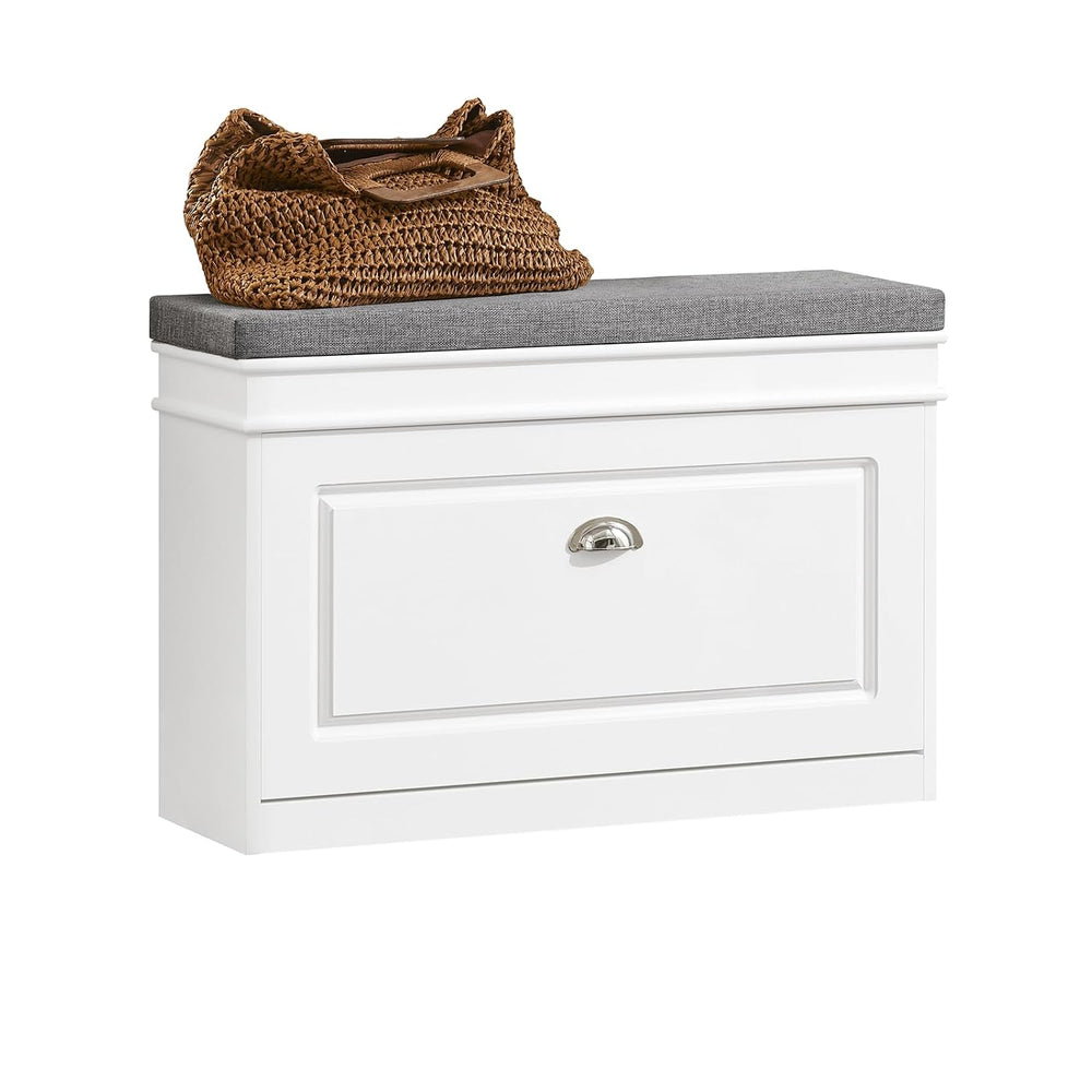 SoBuy Small Shoe Storage Bench, Narrow Shoe Cabinet for Entryway, Shoe Rack w...
