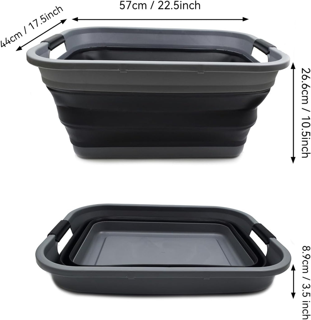 SAMMART 41L (10.8 gallon) Collapsible Plastic Laundry Basket - Foldable Pop U...