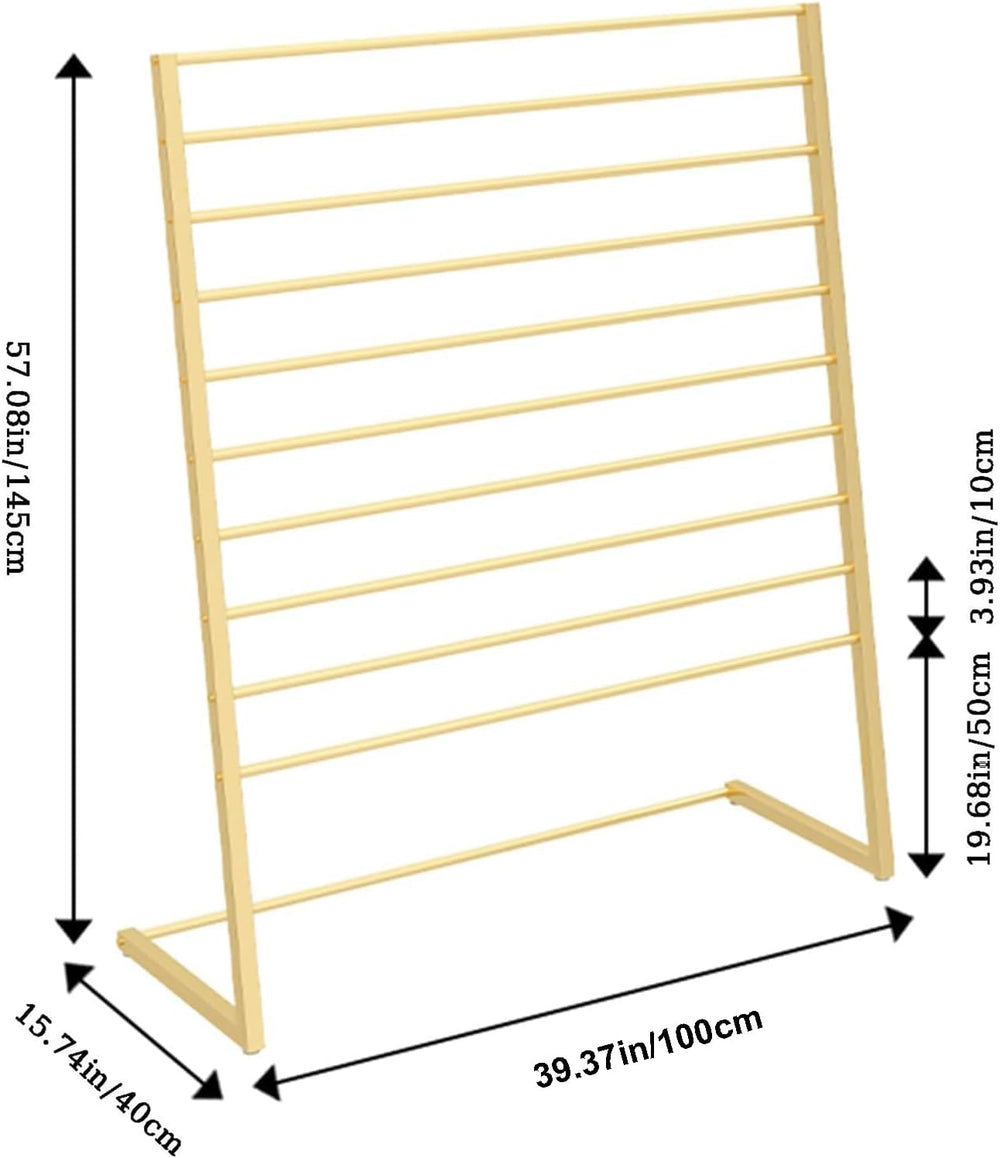 10 Tier Metal Freestanding Scarf Display rack for Commercial Clothing Store