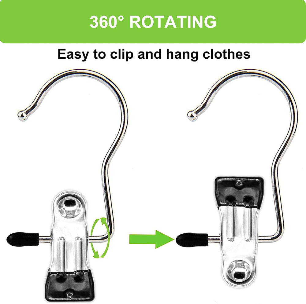 Boot Hangers Clips,100 Pack Black Laundry Hooks Hanging Clip Clothes Pins