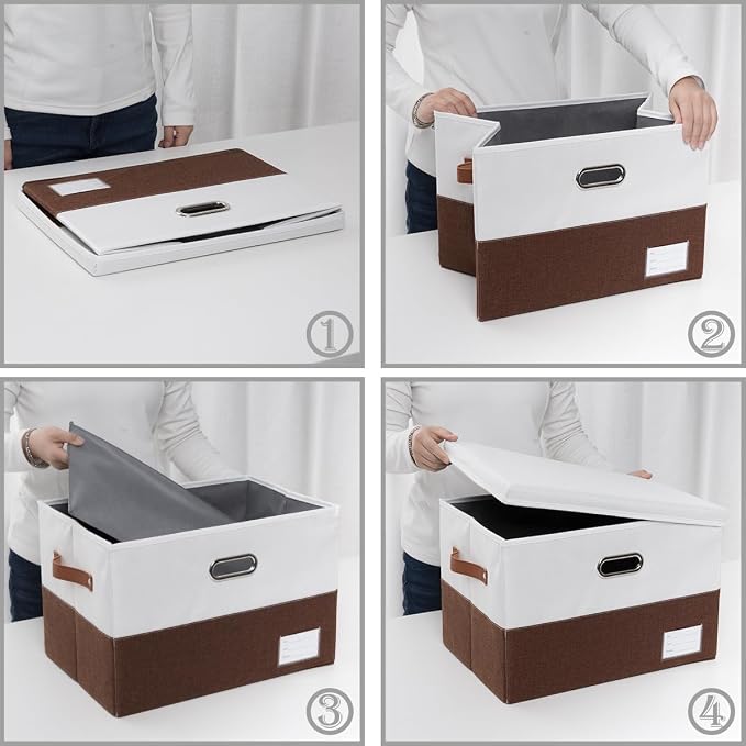 PRANDOM Foldable Storage Bins (3-Pack)