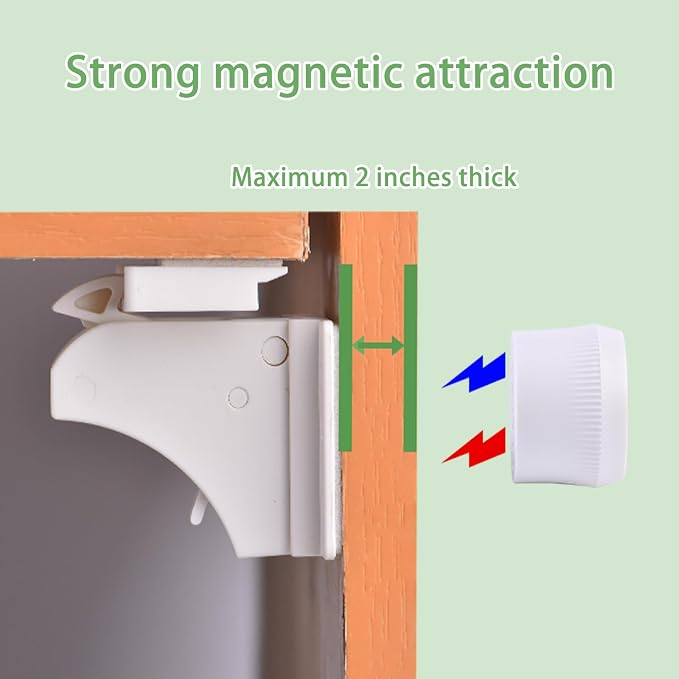 32 Pack Vkania Magnetic Cabinet Locks Baby Proofing