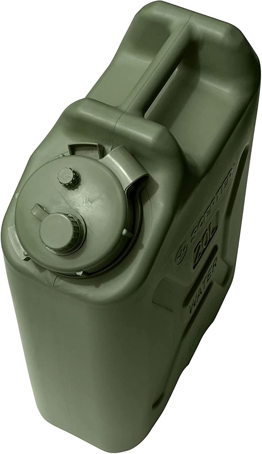 Scepter Military Style Water Container for Camping, Green, 5 Gal, 2-Pack