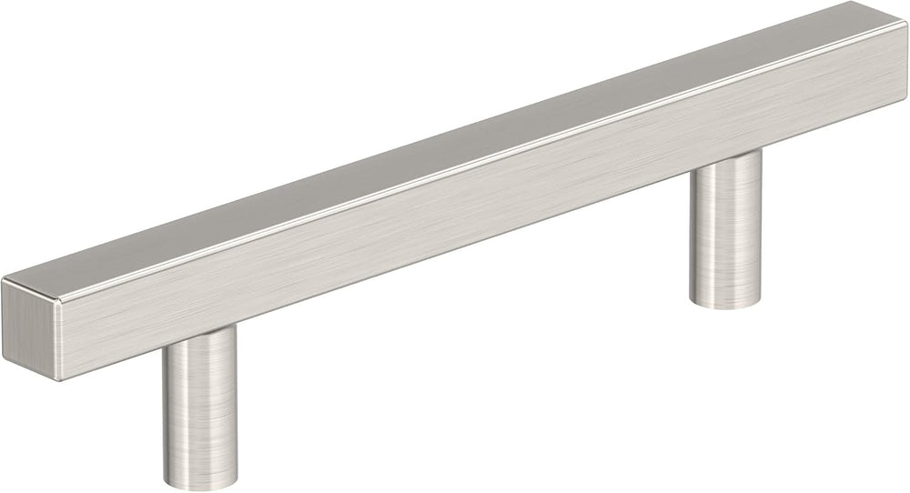 Amerock 10 Pack 3-3/4" Bar Pulls Square Satin Nickel Drawer Pull