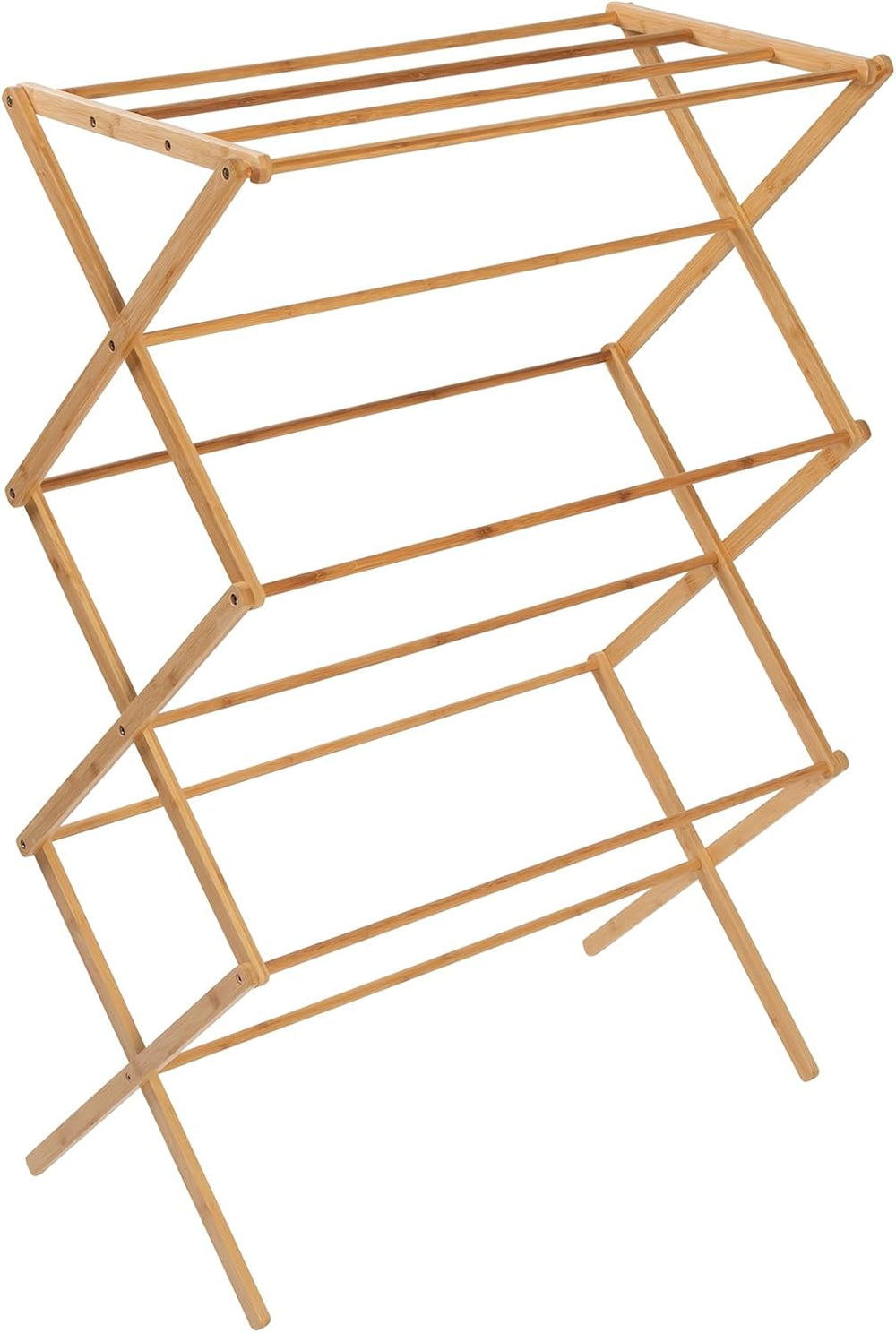 Honey-Can-Do Collapsible Bamboo Laundry Drying Rack, Foldable and Portable