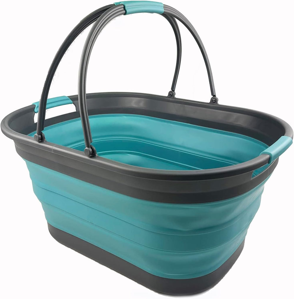 SAMMART 38L (10 Gallons) Collapsible Plastic Laundry Basket - Foldable Storag...