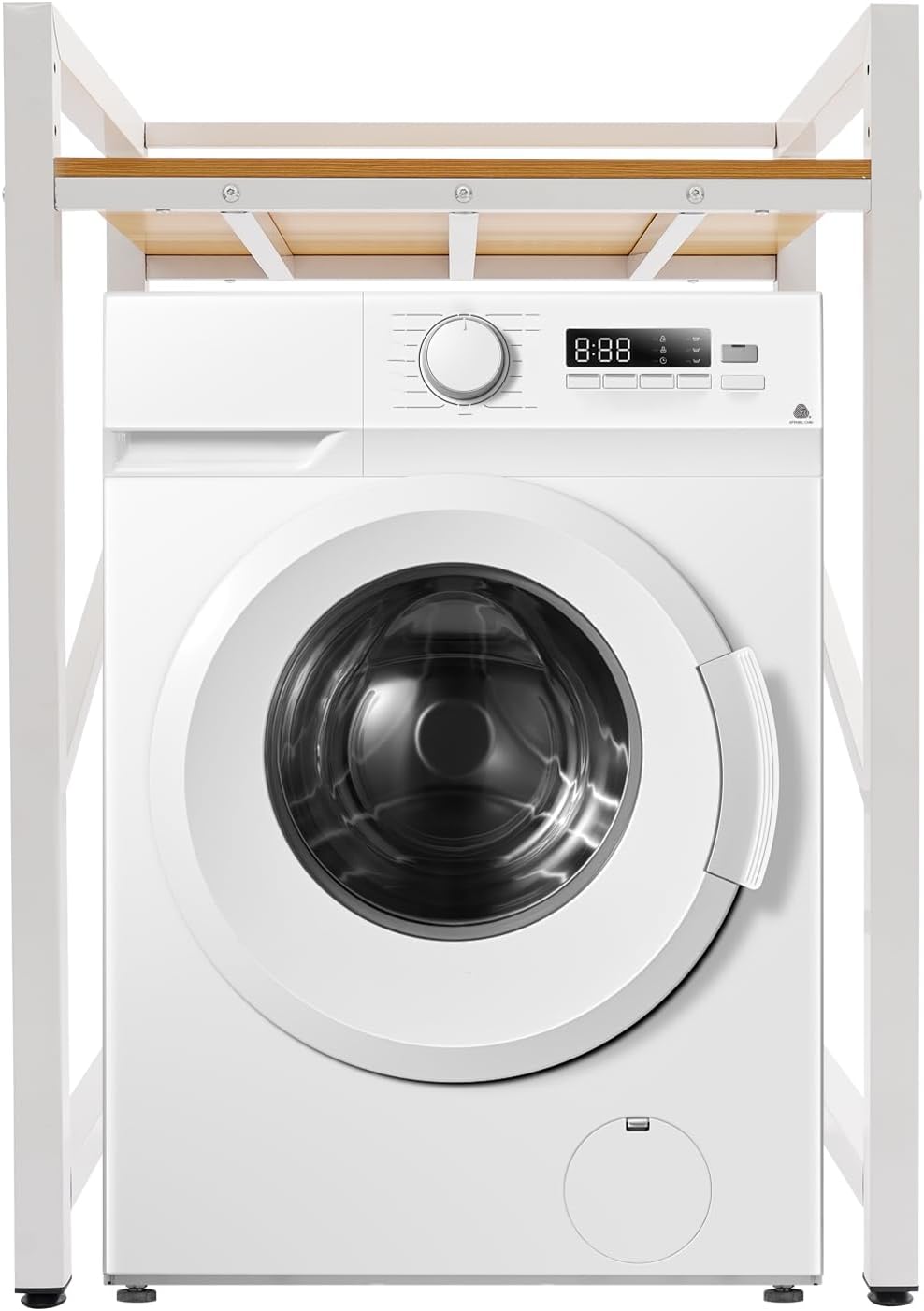 Dryer Stand, Heavy Duty Washing Machine Shelf with Top Guardrail Adjustable H...
