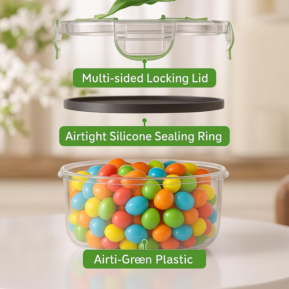 RockBerry 50 Pcs Large Food Storage Containers with Lids Airtight-85 OZ to sm...