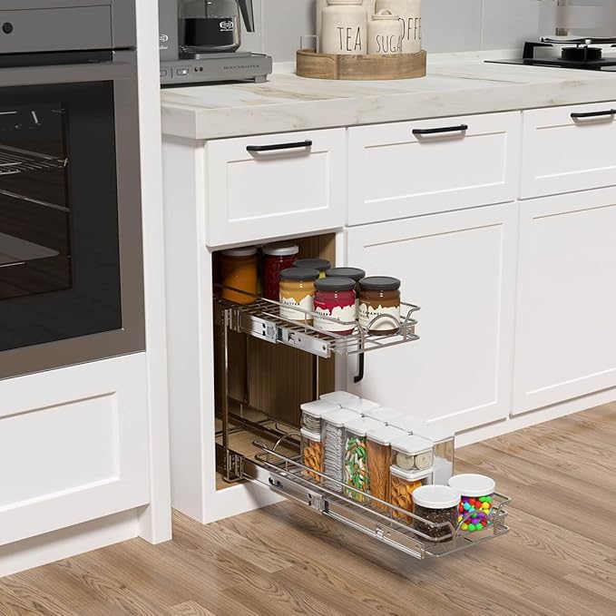 OCG 2 Tier Pull Out Cabinet Organizer, Pull Out Drawers