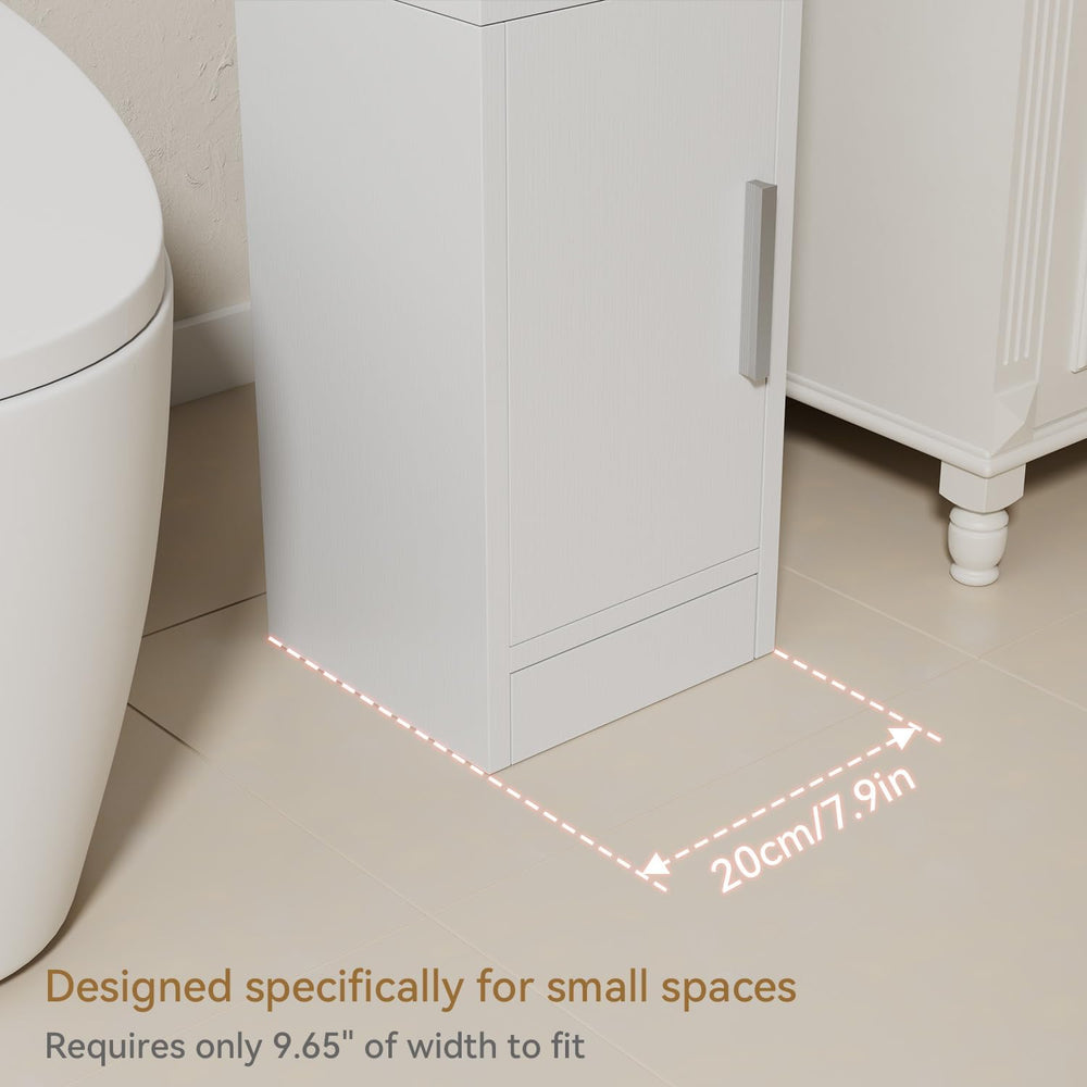 IBUYKE Small Bathroom Storage Cabinet, Narrow Floor Corner Cabinet