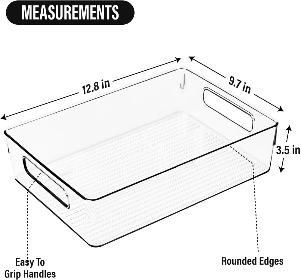 ShelfShaper Large Clear Plastic Storage Bins, Pantry Organizers and Storage C...