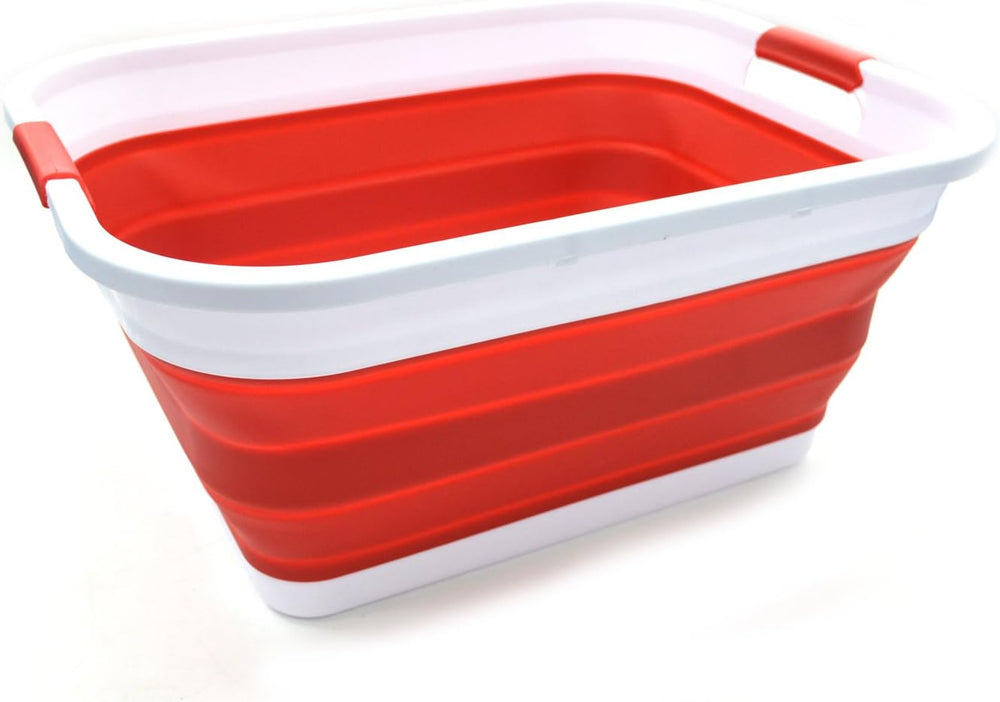 SAMMART 41L (10.8 gallon) Collapsible Plastic Laundry Basket-Foldable Pop Up ...