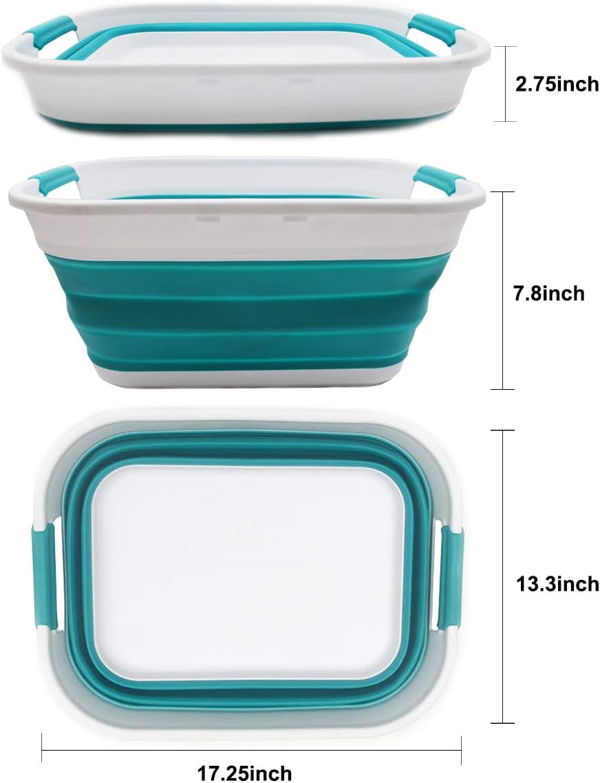 SAMMART Set of 2-17.5L (4.6 Gallon) Collapsible/Foldable/Pop Up/Portable Wash...