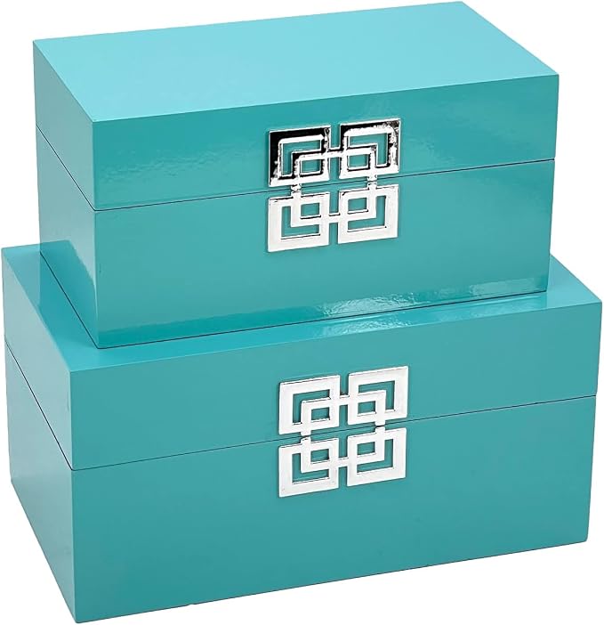Galt International Large & Small Decorative Storage Box w/Hinged Lid (Set...