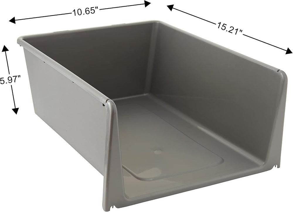 Stackable Storage Containers with Open Front, 3 Pack, Great Organizing Bins f...